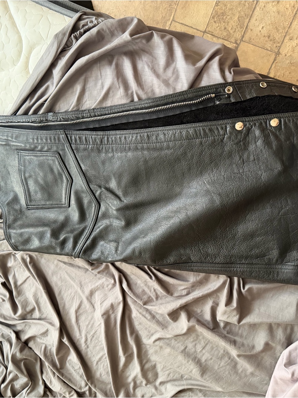Hudson Jeans Black Leather Jacket with Branded Patch